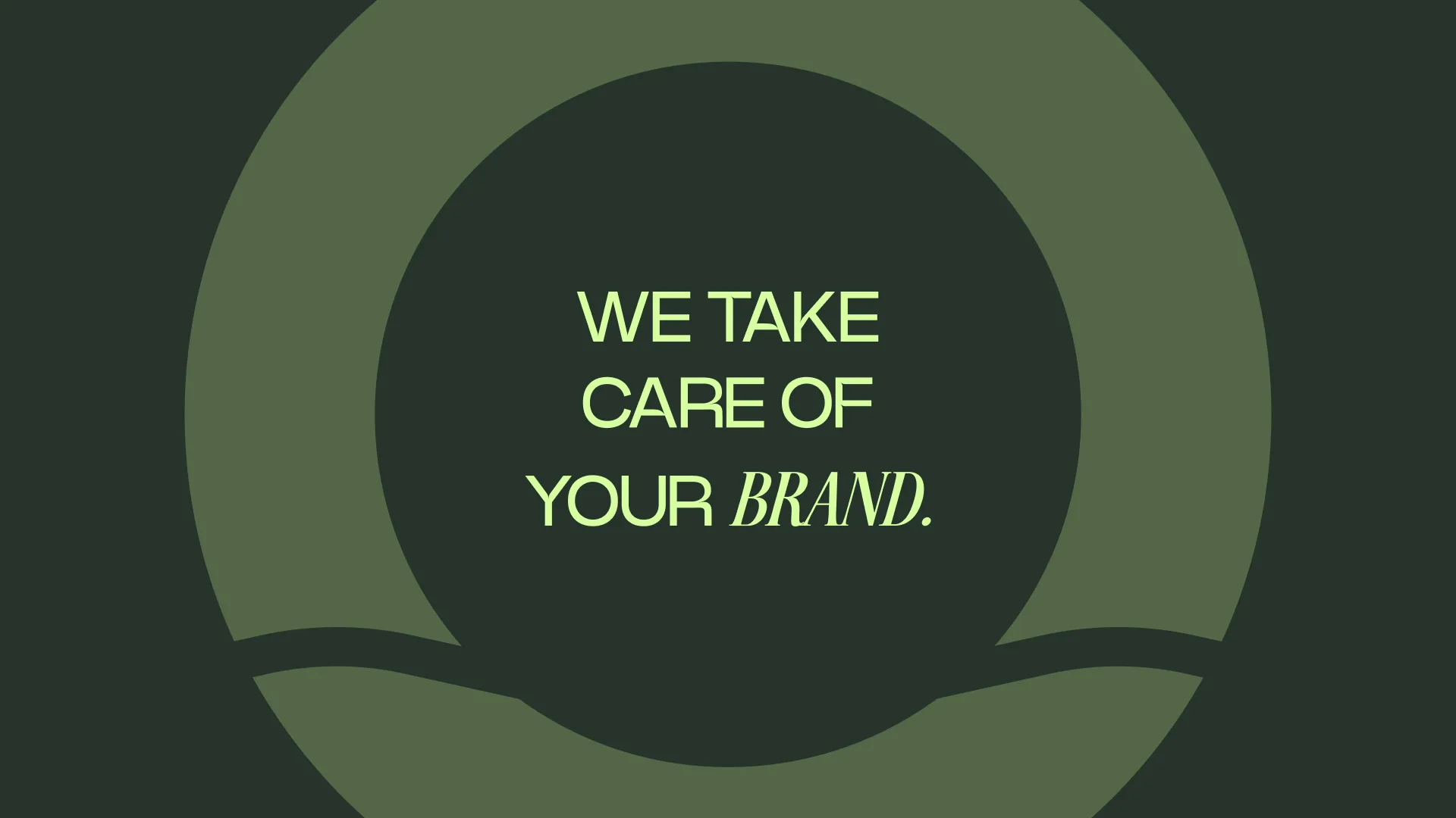 We take care of your brand set inside a giant MedCraft ring mark on deep green